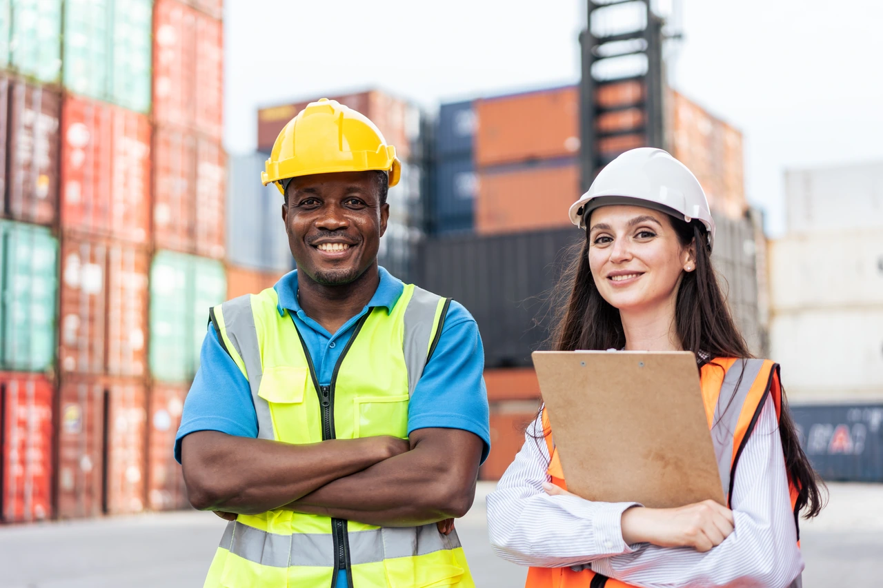 JC Zenith Exports trade team and port workers supporting Uzbekistan import supply programmes